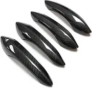 Car Exterior Door Handle Cover Non Smart Key Dry Carbon Fiber Handknob Case Caps Trim Compatible for BMW F06 F12 F13 4 Door 2010-2013