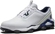 [FootJoy] Men's Tour Alpha Golf Shoe, White/Navy/Lime, 14