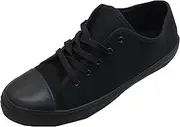 GladRags Mens Boys Low Top Canvas or PU Lace Up Trainers Pumps Plimsolls Size UK 7 8 9 10 11 12