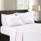 Solid White Satin 6 pc Sheet Set Full Queen Cal King Bedding Extra Pillowcases