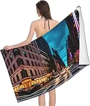 YANYU Streets of New York City Print Large 52 x 32 in Bath Towel Highly Absorbent Quick Dry Versatile Bathroom Towel