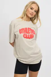 Brown Graphic Tee Short Sleeve - Size 8XS, Women's Graphic Tee