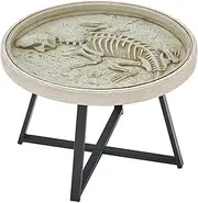 Side Table Retro Round Coffee Table Dining Table, Tea Table, Side Table End Table with Glass Tabletop and Metal Frame End Tables Living Room