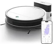 [OKP] K5 Robot Vacuum Cleaner，Freemove 3.0 Tech, 2500Pa Strong Suction, Wi-Fi/APP & Alexa Control, 120 Min Runtime, Auto-Charging, Quiet&Slim, Dual Side Brushes, for Hard Floor/Carpet/Pet Hair, White