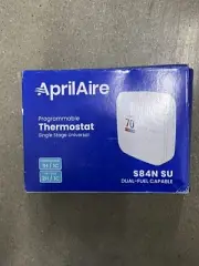 Aprilaire S84NSU Programmable Single-Stage Universal Thermostat Dual Fuel