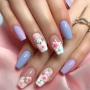 24pcs Stylish Flower Print Press On Nail Full Cover on Nail Maniacure