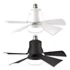 E27 Ceiling Lights With Fan Dimmable LED Light Cooling Fan Lamp