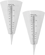 2Pcs Rain Gauge with Easy Read Scale Cone Shaped Rainfall Measuring Cup for Outdoor Use for Farming and Meteorological Statistics
