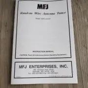 MFJ-16010 Random Wire Antenna Tuner Manual/Circuit Diagram