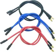 6PCS 3.5mm Banana Gold Bullet Connector Extension Cable for RC Brushless Motor ESC Extension Cable Wire RC Car Boat Parts (16AWG 30CM)