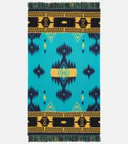 [Alanui] Alanui Icon wool-blend jacquard blanket One Size blue
