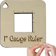 Wood Knitting Gauge, Wooden Quadrant for Measuring Yarn Thickness, Multifunctional Measuring Tool for Crafts, Craft Supplies for Beginners and Hobbyists