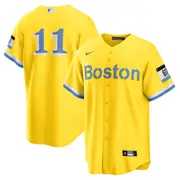 Men's Nike Rafael Devers Gold/Light Blue Boston Red Sox 2021 City Connect Replica Player Jersey