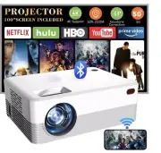 5G WiFi Projector with Bluetooth, 2024 Upgrade Native 1080P Projector