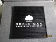 Noble Oak Whiskey Rubber Bar Mat 13-3/4" x 13-3/4" New