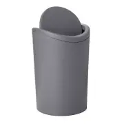 Superio Small Trash Can with Lid 6 Liter Plastic Mini Waste Bin, Swing Top Lid