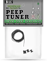 Bowmar Archery Peep Tuner, Archery and Bow Accessories, Works On Any Bow String, Fixes Peep Rotation, Easy Install