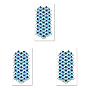 3x Mermaid Scales Large Temporary Tattoo Kit Halloween Accessory Costume 14+