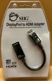 SIIG CB-DP0062-S1 DisplayPort to HDMI Adapter DisplayPort/HDMI for Audio/Video