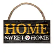 NFL Pittsburgh Steelers Home Sweet Wood Sign Wooden Wall Decoration Decor