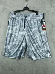 NEW AND1 Mens Basketball Shorts Large Sleet Gray 11" Post Up Court Athletic NWT
