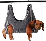 Cat Dog Hammock Helper, Microfiber pet Grooming Hammock Restraint Bag, Pet Bath Towel Drying Towel, Help The Beloved pet to wash, Groom and Trim The Nails (S, Grey)