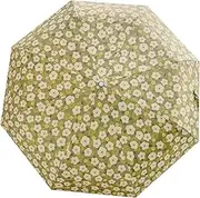 [XiranYien] 42 Inch Compact Travel Umbrella, Automatic Folding, Lightweight, Windproof, Colorful Flower Rain Umbrella for Adults & Women, Portable for Backpack