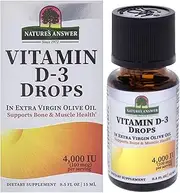 Natures Answer Platinum Vitamin D3 4000 IU, 0.5 oz - Liquid Supplement Drops - Immune Booster - Promotes Muscle and Bone Health - Made in USA