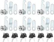 uxcell 3/4" Cam Lock with Keys, 6 Pack Zinc Alloy Keyed Different Cabinet Cam Lock Set RV Storage Lock for File Drawer Mailbox Toolbox, Silver Tone