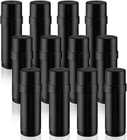 12 Pcs 60ml/2oz Deodorant Containers Plastic Twist Up Filling Bottle Deodorant Holder Stick for Lip Balm Chapstick Sunscreen Lotion Bar - Black