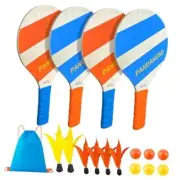 Badminton Set with 4 Paddle Ball Rackets,Yard Camping Games for Teens,Beach