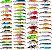 BAIKALBASS Bass Fishing Lures Kit Set Topwater Hard Baits Minnow Crankbait Pencil VIB Swimbait for Bass Pike Fit Saltwater and Freshwater
