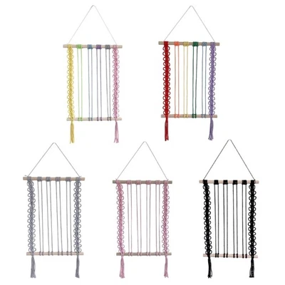 Hair Bows Holder Organizer Hair Clip Headband Storage Woven Tapestry Wall Hanger