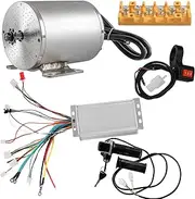 [YC Yier] 1800W Electric Brushless DC Motor Kit - 48V 4500rpm Brushless Motor with 37.5A Speed Controller and Throttle Grip Kit for Go Karts E-Bike Electric Razor Dirt Bike Quad Motorcycle Scooter