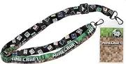 Minecraft Character Head Toss Multi-Use Lanyard for Mask Clear ID Badge Holder