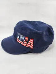 Army Hat Cap Stretch Fitted Womens /Man Unisex One Size Beige Letter Flag New