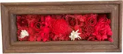 Q-FLA Arrangement, Long Frame, Preserved Flowers, Brown, Red, Mother's Day, Gift