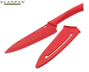 Scanpan 18cm Spectrum Soft Touch Cooks Knife - Red