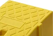 Haofy Anti Slip Curb Ramp 5.1in High Plastic Threshold Ramp with Interlocking Design Lightweight Portable for Driveways, Garages, Trailers Mobility Access (Yellow)