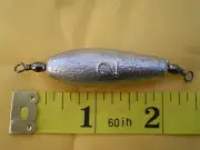 30 PCS. TROLLING SINKER W/#7 BLACK BARREL SWIVEL, 2 OZ.