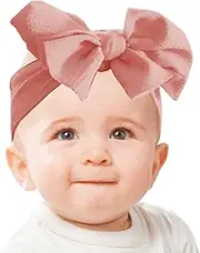 [Mihauuke] Hair Bow Elastics for Kid - Comfortable Little Girls Bow Hairbands - Handmade Kid Headbands Kid Knot Hairbands for Birthdays, Christmas