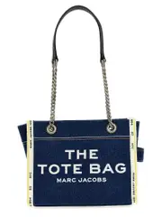 [Marc Jacobs] Marc Jacobs-The Denim Chain Small Tote Borse A Spalla Blu-Donna OS Blue