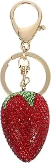 [LIFKOME] Strawberry Keychain Cute Fruit Keyring Kawaii Cherry Pendants Bag Purse Charms Accessory Decor for Men