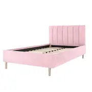 Kelly Velvet Bed Frame - Pink