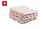 Onkaparinga Set of 4 600GSM Flinders Face Washers (Pink Blush)