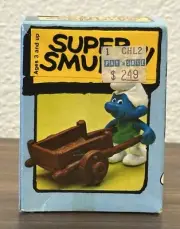 Vtg Schleich Peyo Super Smurf Gardener. 4.0206. Germany. Brand New, Sealed. HTF!
