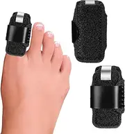 Toe Splints for Straightening Toes Straightener Adjustable Toe Corrector Brace for Men Women Toe Injuries Fractures Sprains 2Pcs