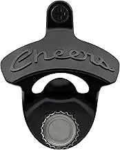 Luwanburg Magnetic Bottle Opener Wall Mounted Beer Cap Opener Black, Cheers Bottle Top Opener Mountable