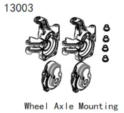 1/10 4Wd Rock Crawler 1001 Land Cruiser Part 13003 Wheel Axle Mounting