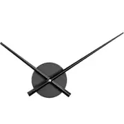 Modern Black Long Hands Wall Clock with Large Clock Hands and Mechanism